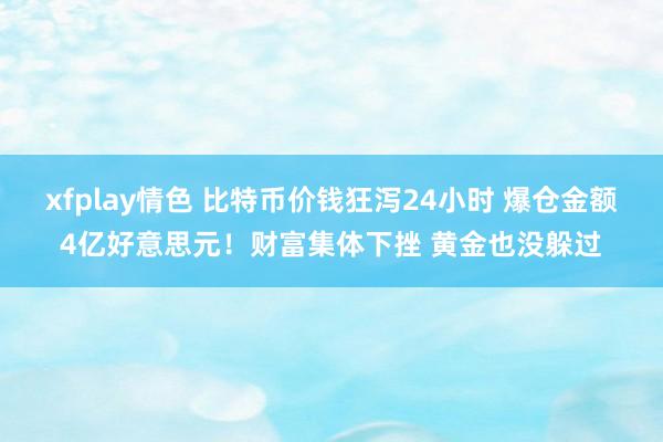 xfplay情色 比特币价钱狂泻24小时 爆仓金额4亿好意思元！财富集体下挫 黄金也没躲过