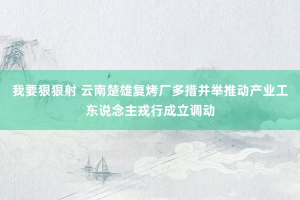 我要狠狠射 云南楚雄复烤厂多措并举推动产业工东说念主戎行成立调动