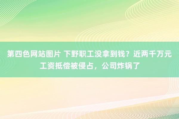 第四色网站图片 下野职工没拿到钱？近两千万元工资抵偿被侵占，公司炸锅了