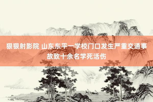 狠狠射影院 山东东平一学校门口发生严重交通事故致十余名学死活伤