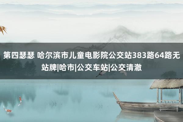第四瑟瑟 哈尔滨市儿童电影院公交站383路64路无站牌|哈市|公交车站|公交清澈