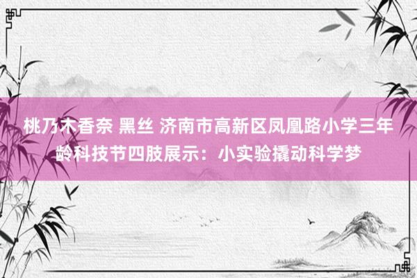 桃乃木香奈 黑丝 济南市高新区凤凰路小学三年龄科技节四肢展示：小实验撬动科学梦