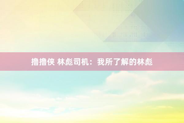 撸撸侠 林彪司机：我所了解的林彪