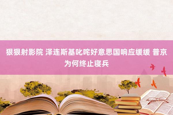 狠狠射影院 泽连斯基叱咤好意思国响应缓缓 普京为何终止寝兵