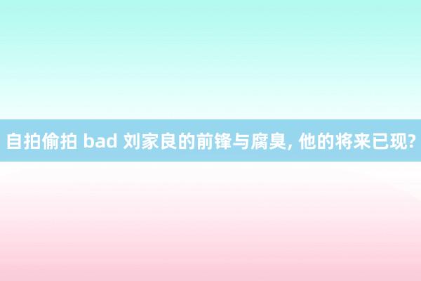 自拍偷拍 bad 刘家良的前锋与腐臭, 他的将来已现?