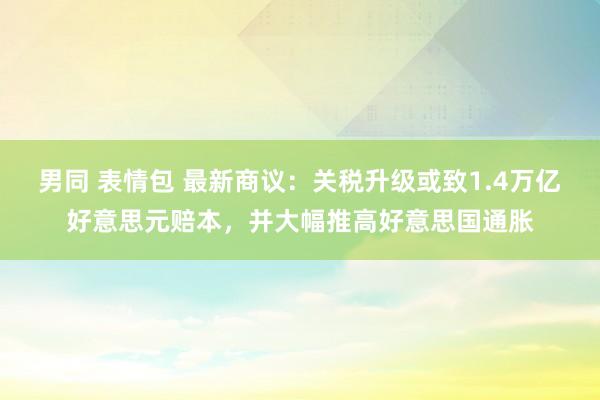 男同 表情包 最新商议：关税升级或致1.4万亿好意思元赔本，并大幅推高好意思国通胀